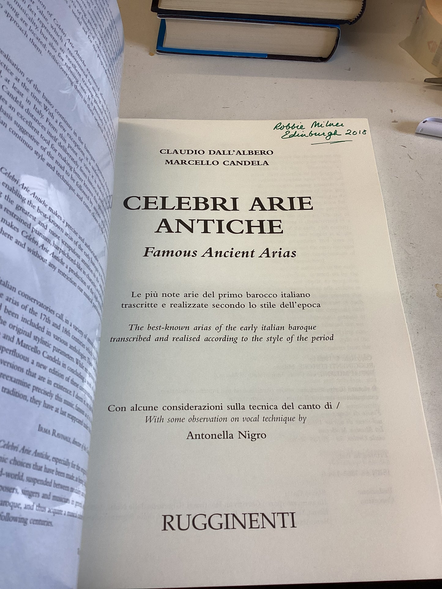 Celebri Arie Antiche Famous Ancient Arias Claudio Dall'Albero Marcello Candela