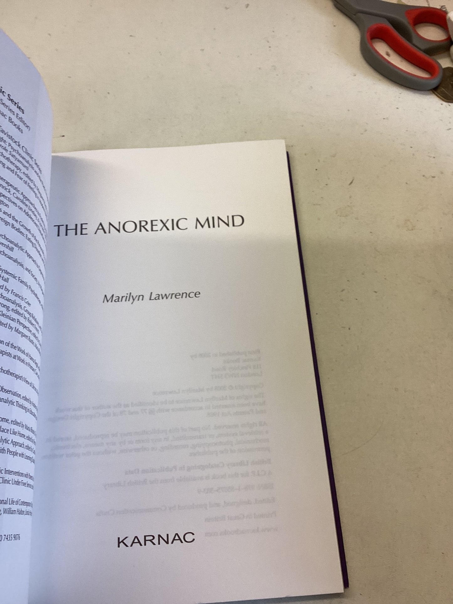 The Anorexic Mind The Tavistock Clinic Series Marilyn Lawrence