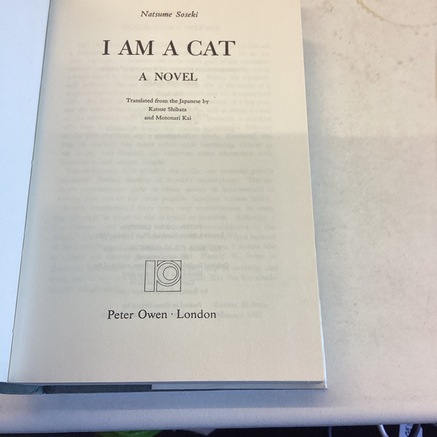 I Am A Cat Natsume Soseki 1st British Edition