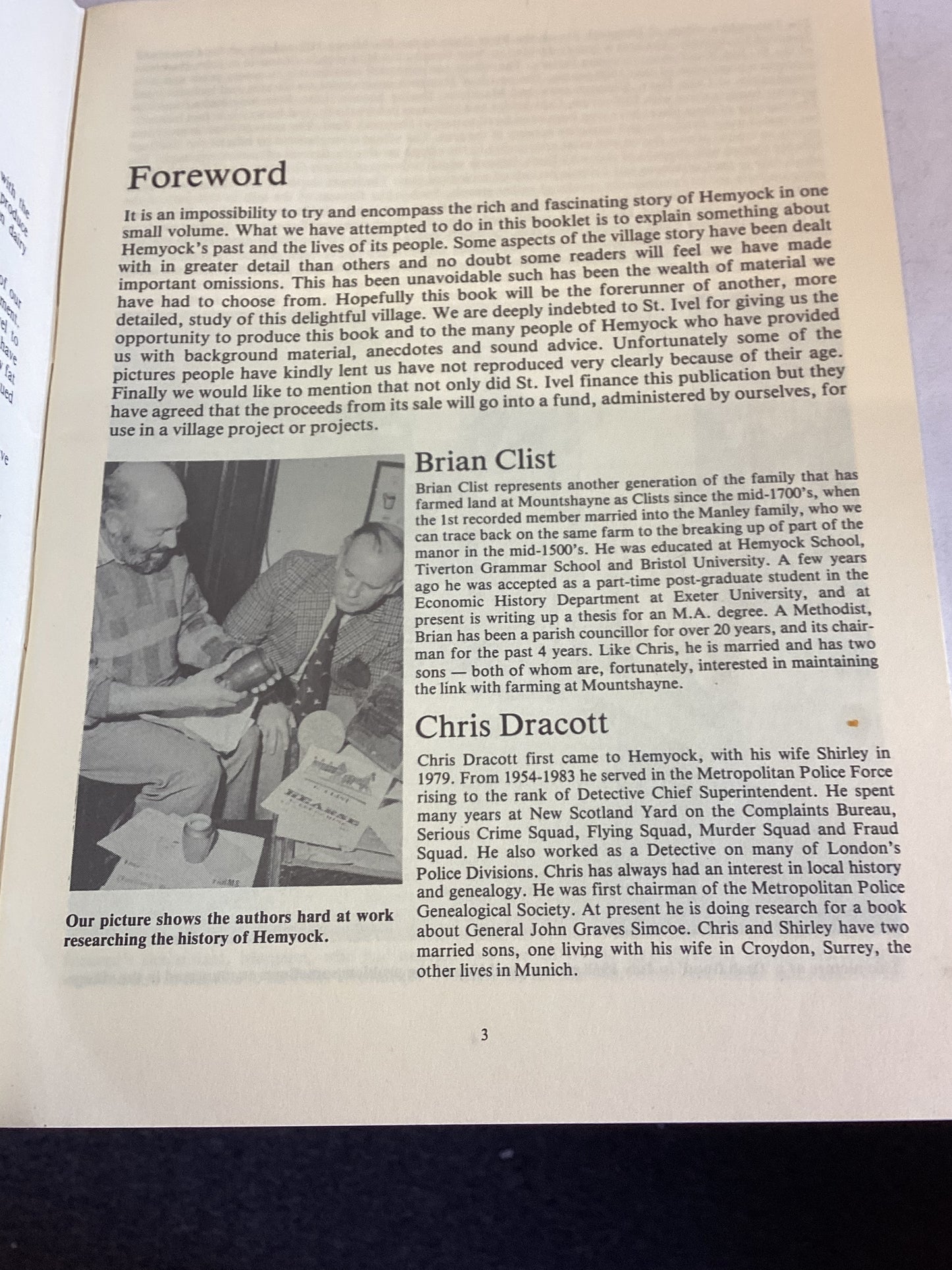 Hemyock A Village History Compiled By Chris Dracott and Brian Clist