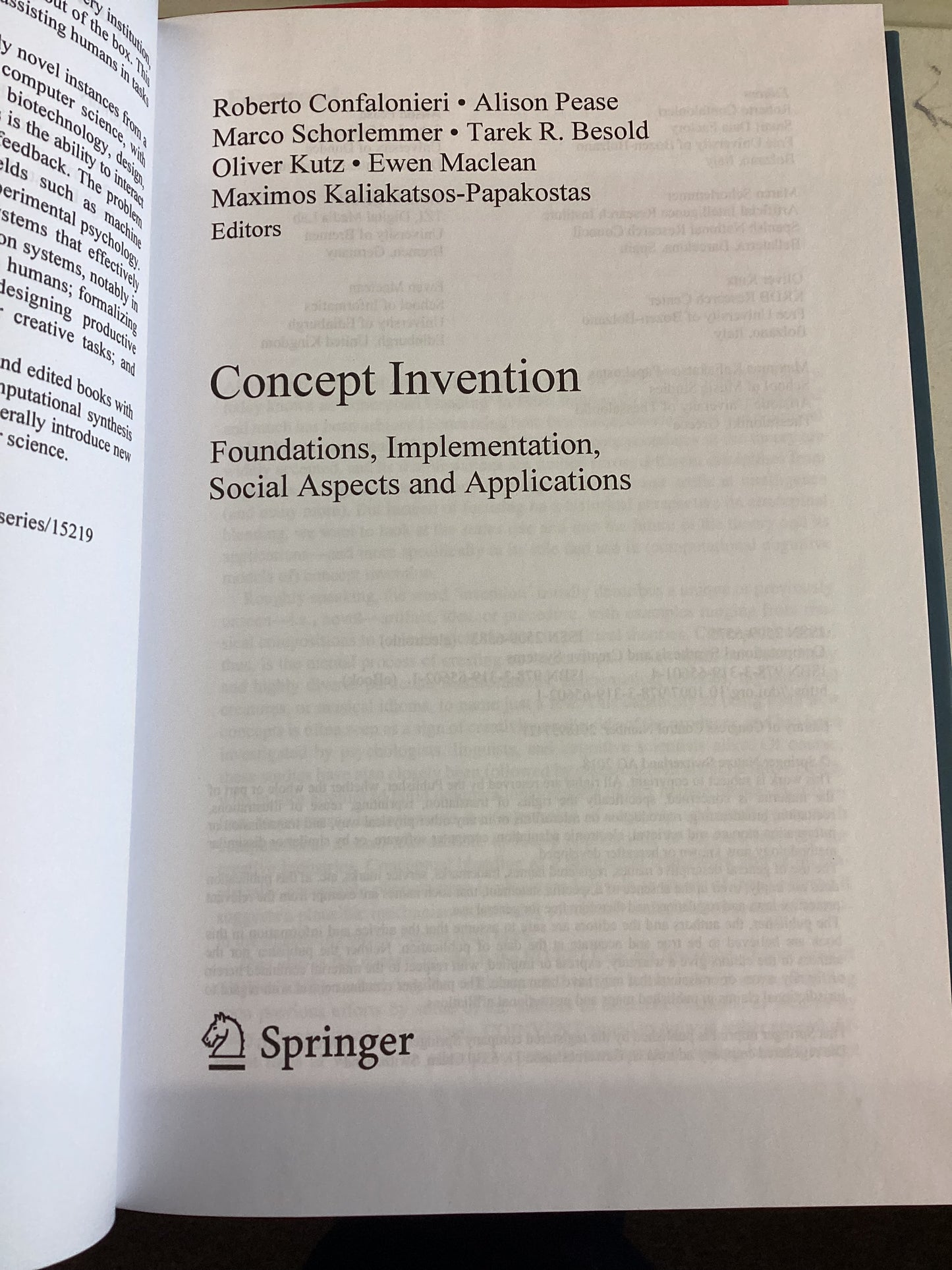 Concept Invention Foundations Implementation Social Aspects and Applications