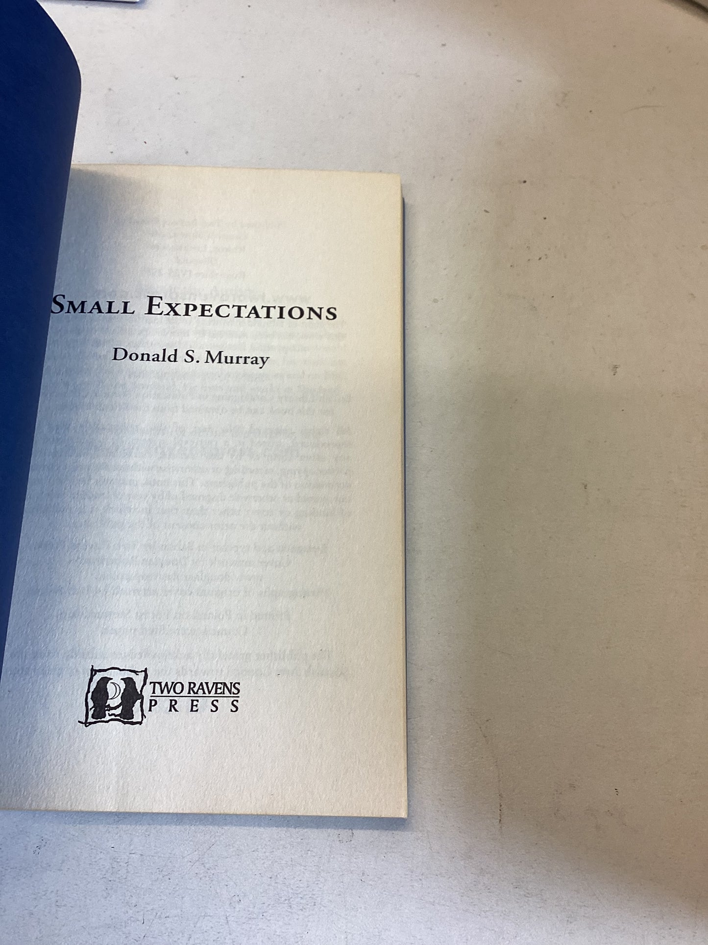 Small Expectations Donald S Murray