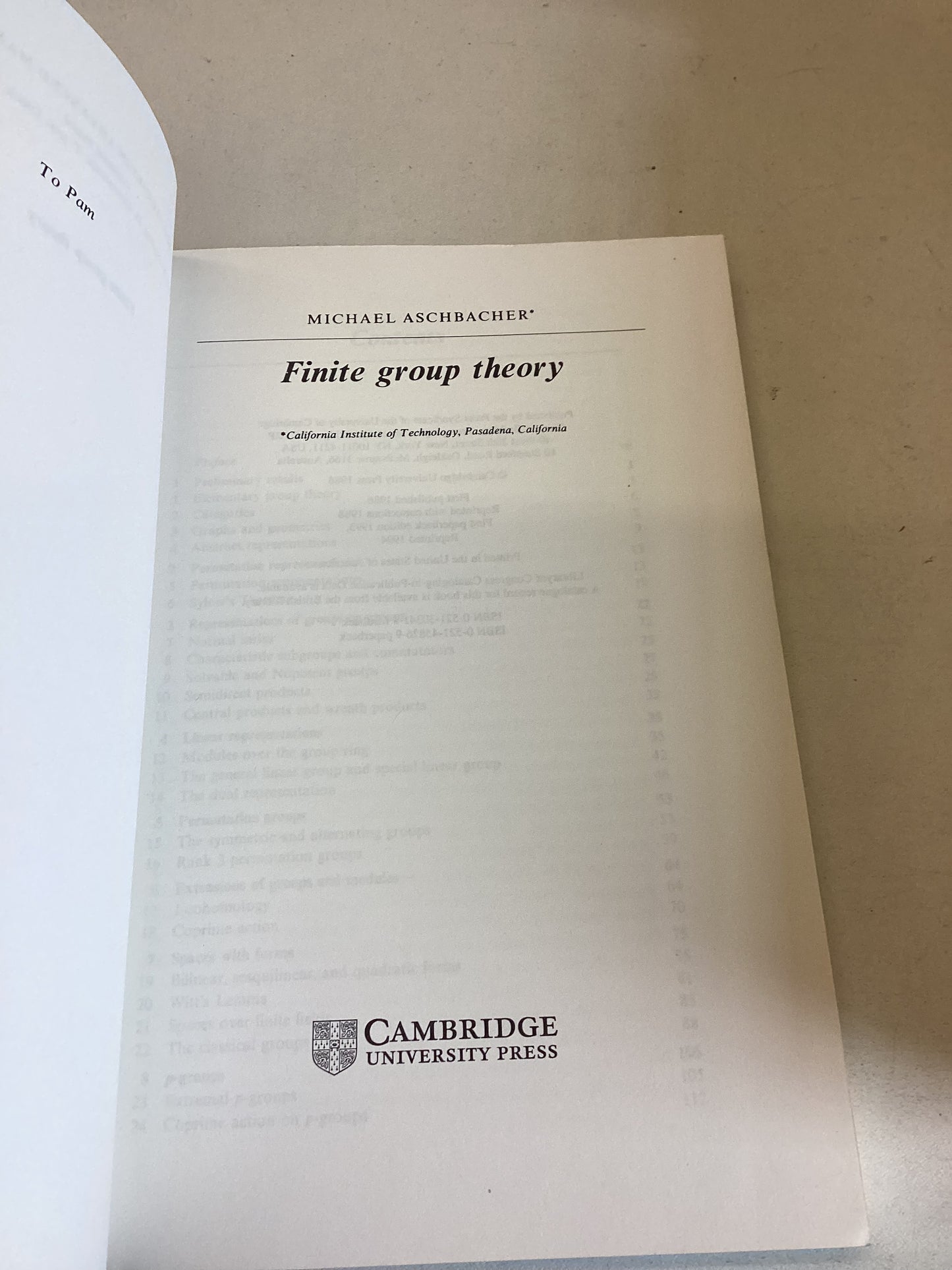 Finite Group Theory Cambridge Studies In Advanced Mathematics 10 M Aschbacher