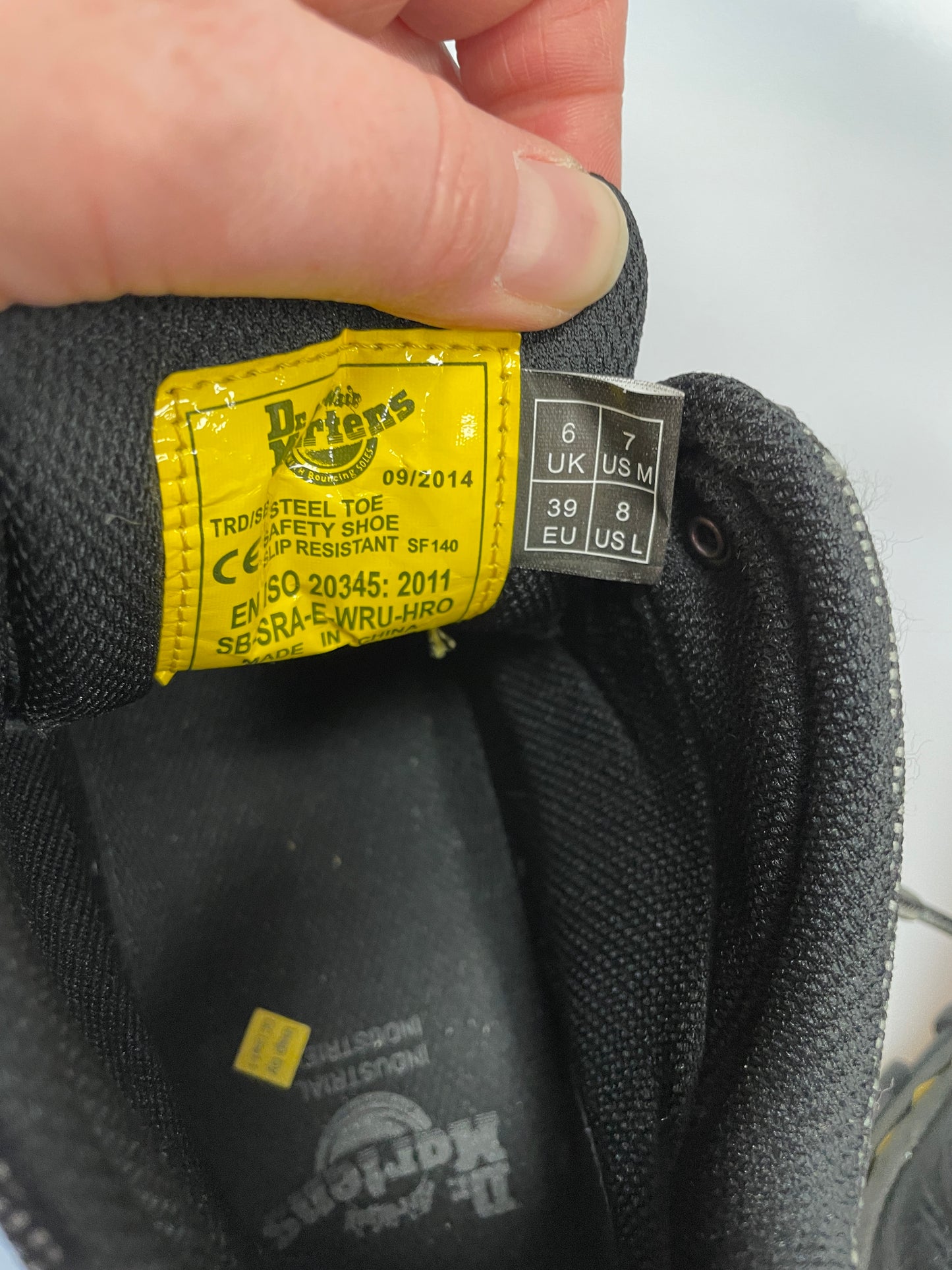 Dr Martens Black Leather Workwear Boots 6