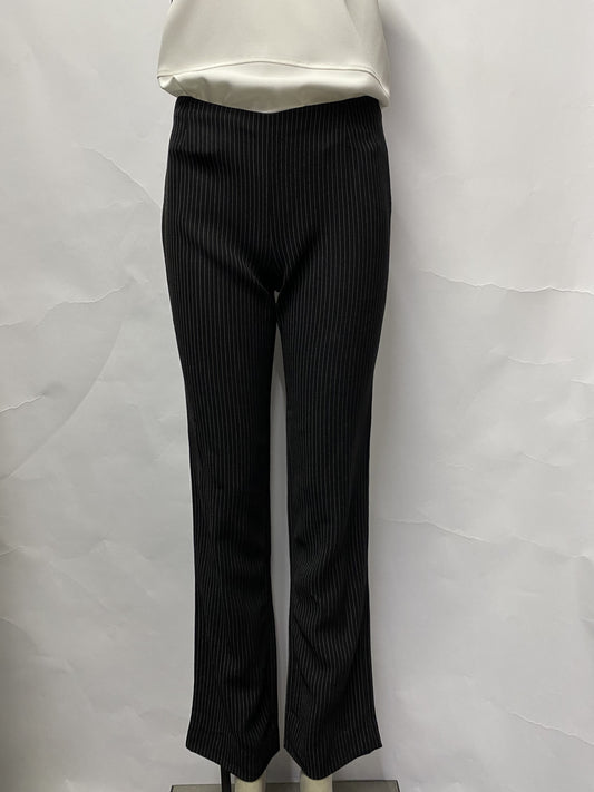 Gianni Versace Rare Vintage Black Pinstripe Wool Trousers 38 IT/6 UK