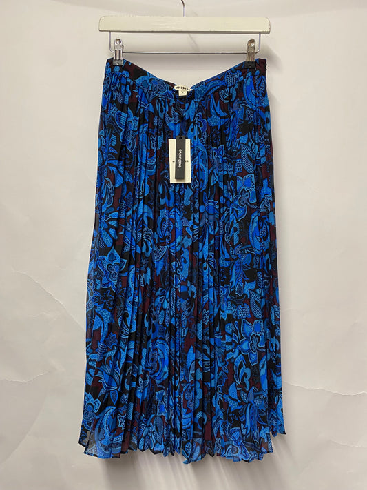 Whistles Blue Paisley Print Pleated Skirt 10 BNWT