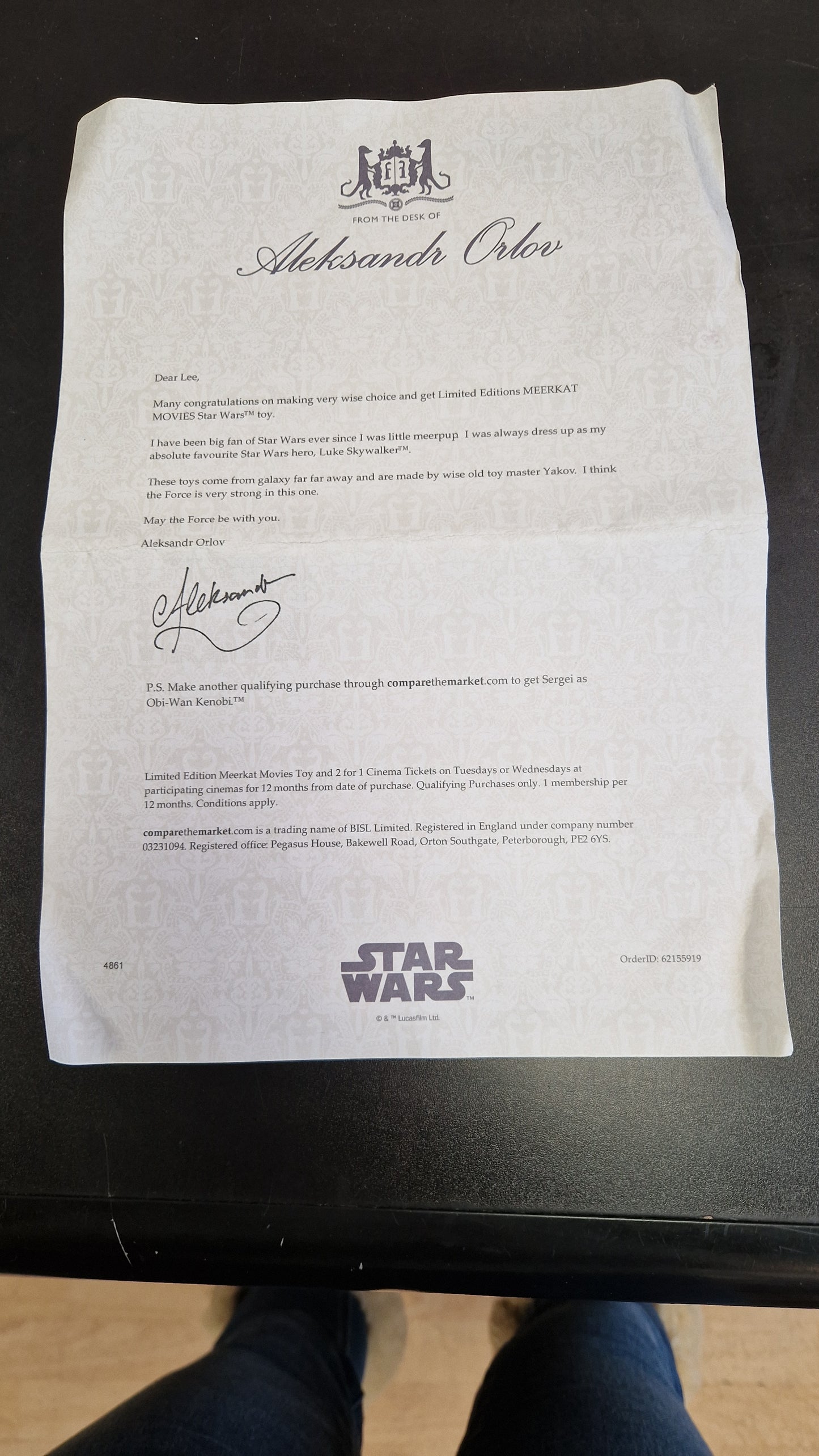 Star Wars Luke Skywalker Meerkat with Certification