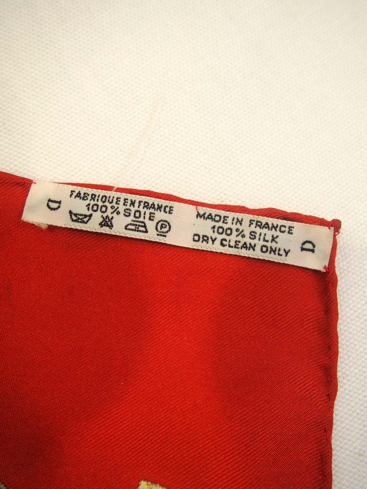 Vintage Hermes 100% silk scarf - Ferronnerie - Caty Latham design - Red