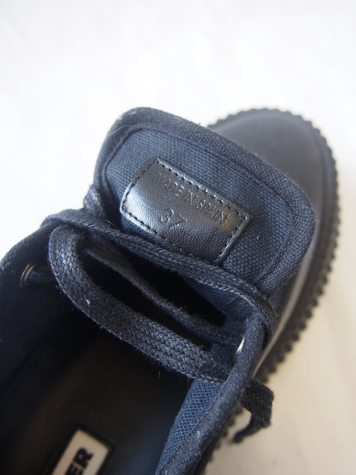 Jil Sander Canvas platform-soled low top trainers - Navy - EU 37