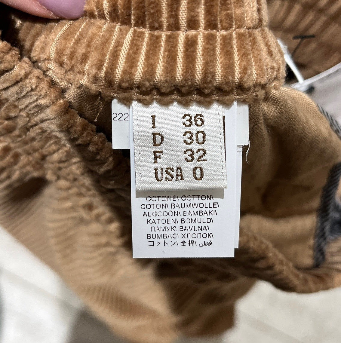 Brunello Cucinelli Brown Corduroy Trousers Size IT 36 / USA 0