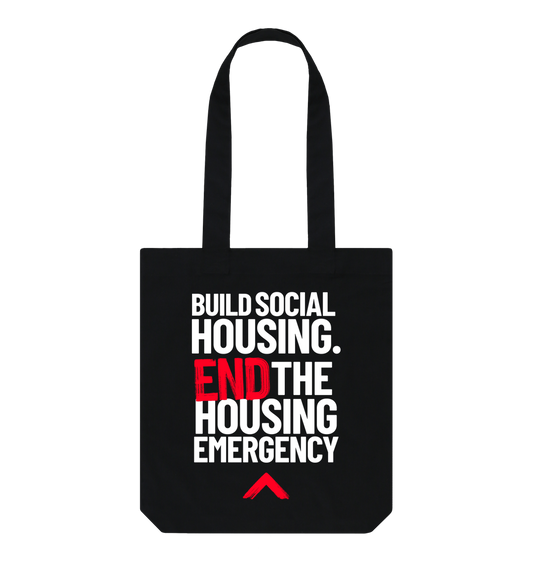 Black Build Social Housing Tote Bag
