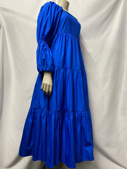 Malie Royal Blue Cotton Princi Dress 10 BNWT