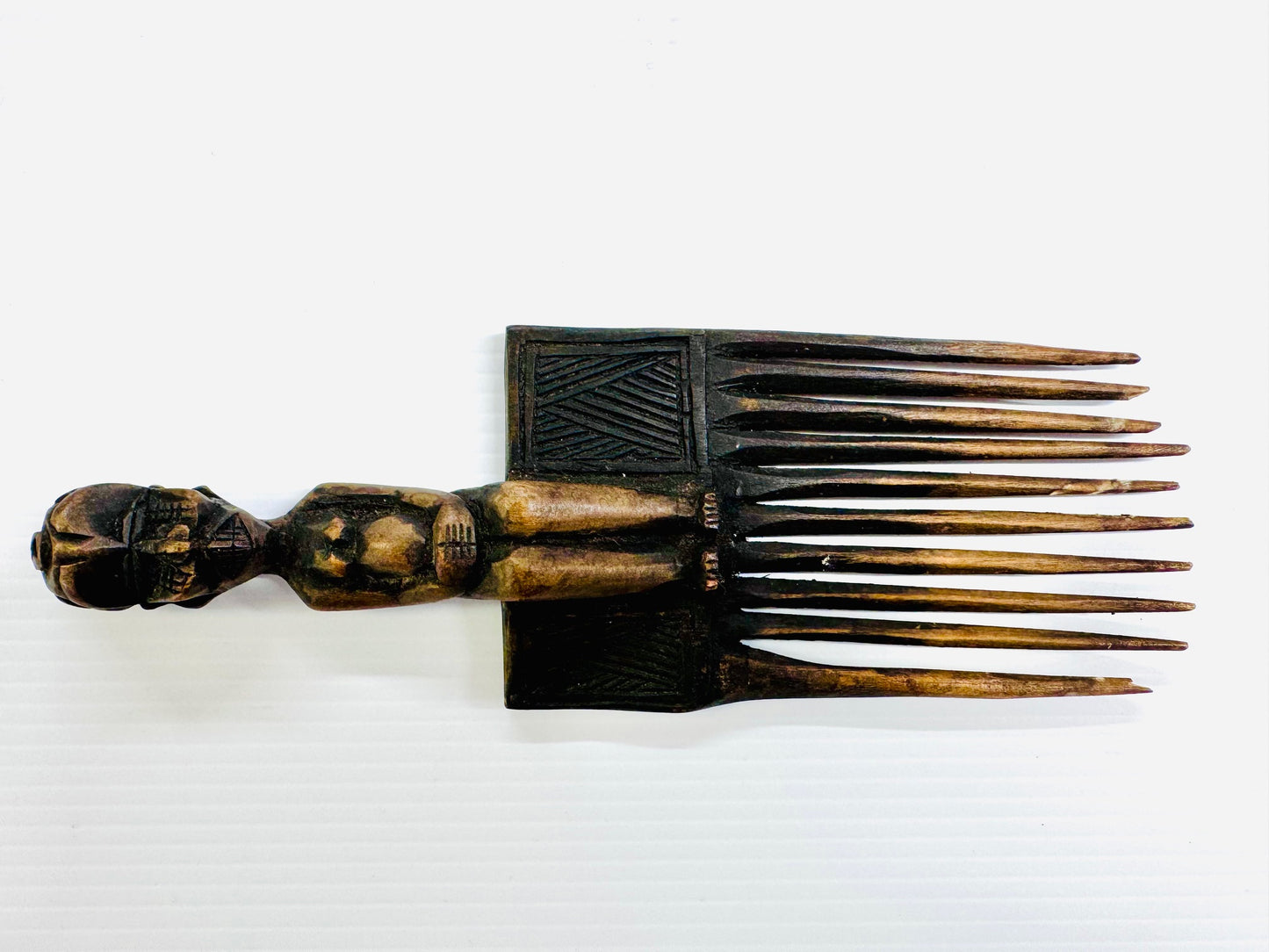 Hand-Carved African Wooden Hair Comb