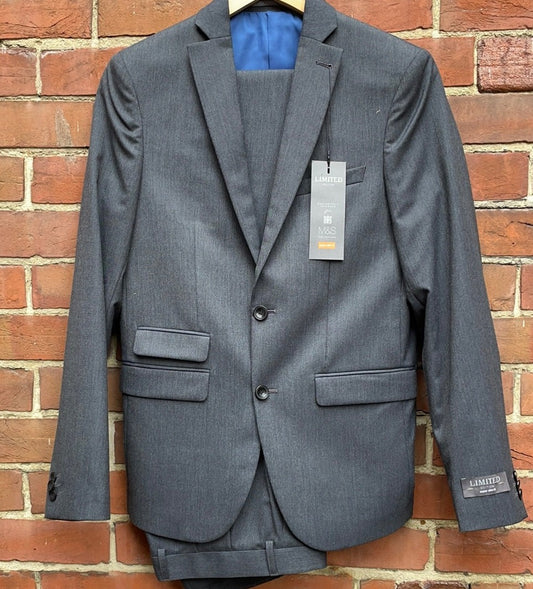 BNWT M+S Grey 2 Piece Suit Size Medium