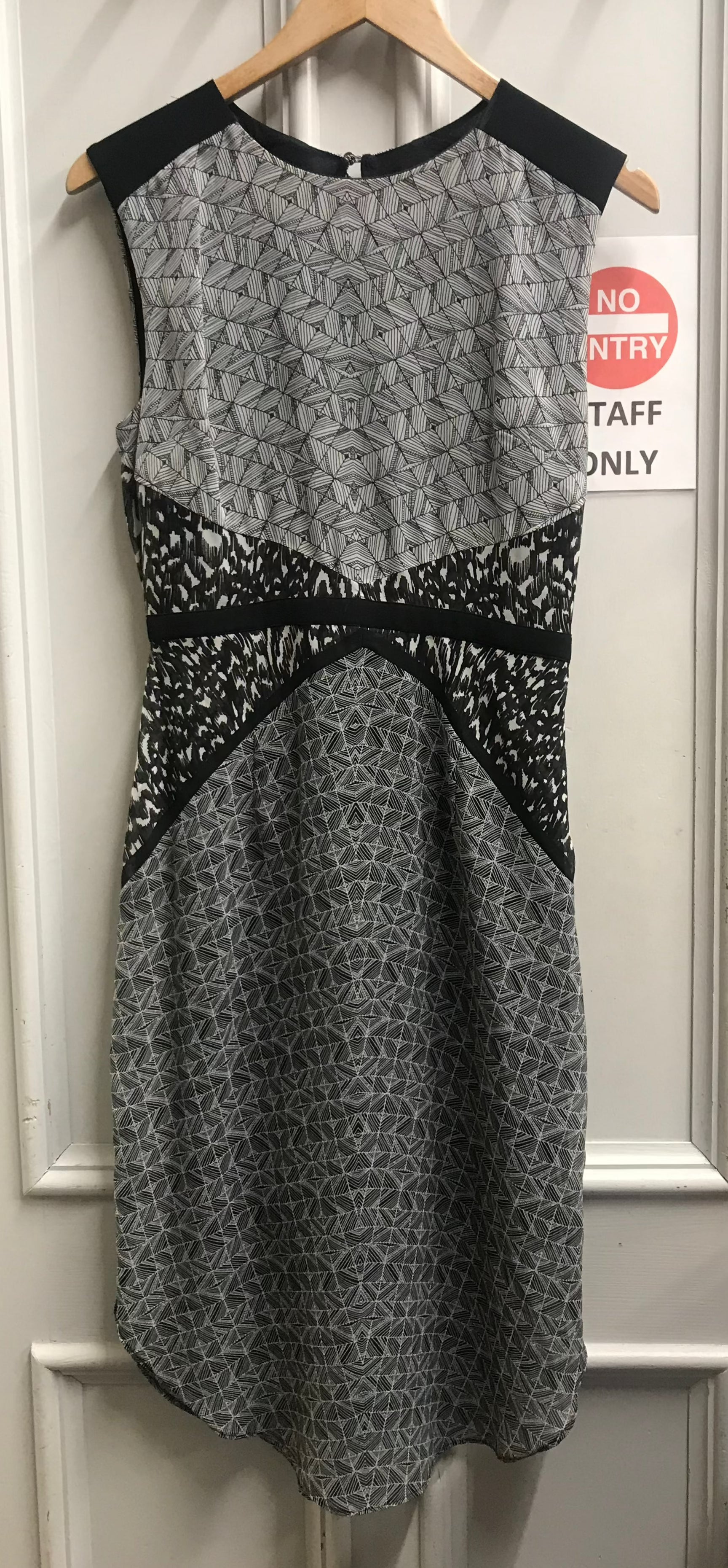 Warehouse black online and white dress