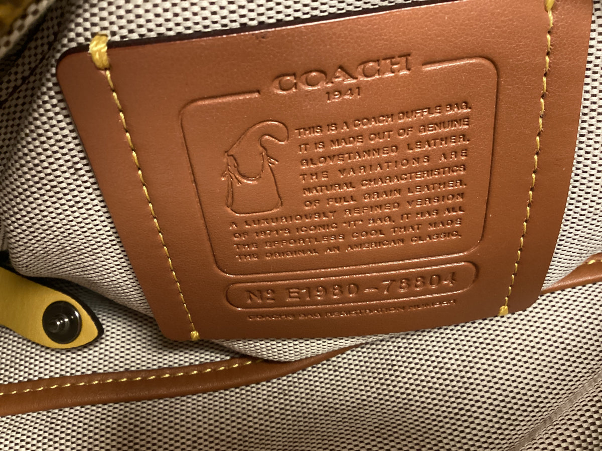 COACH Glove Tanned Pebble Leather Duffle Bag