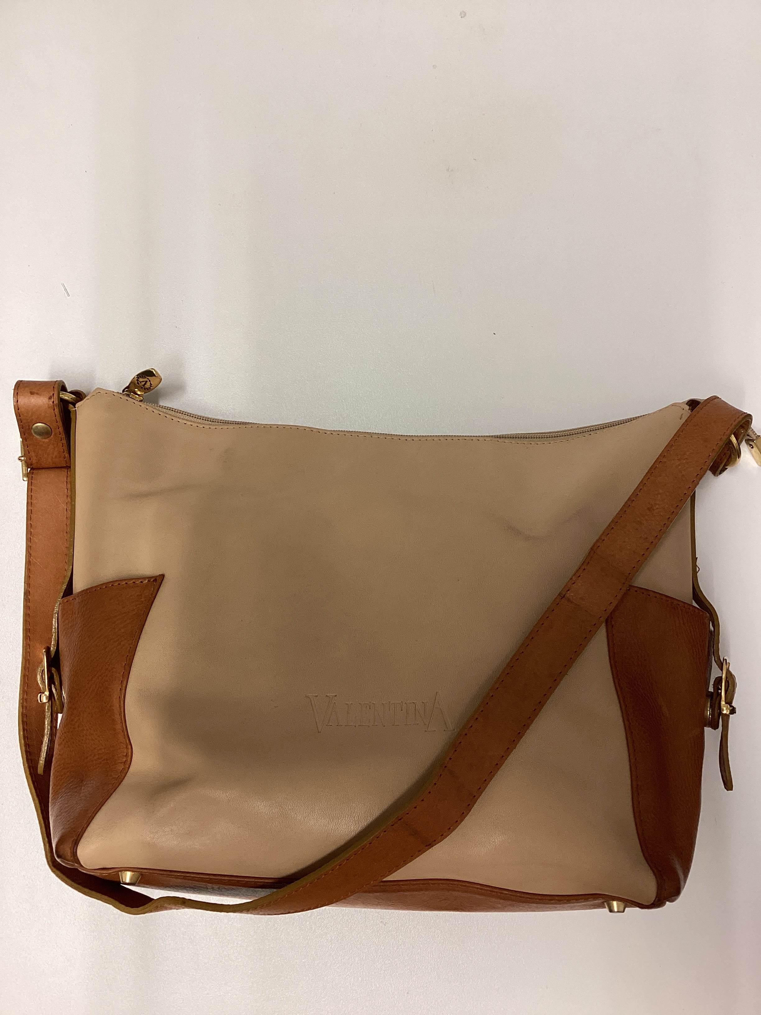 Valentina brown outlet leather bag