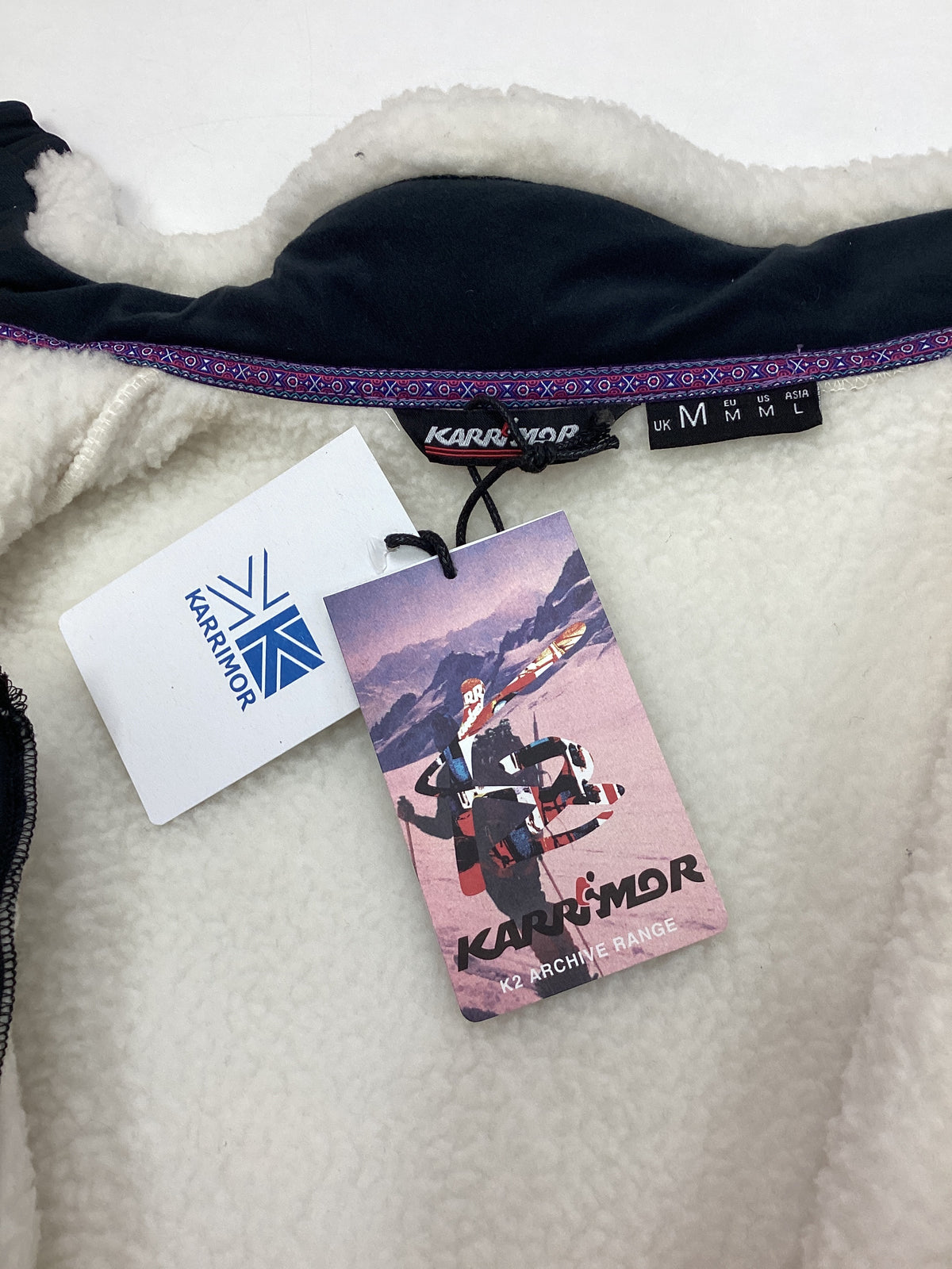 BNWT Men’s Karrimor Sherpa Fleece Jacket Cream with Black Trim size Medium (Copy)