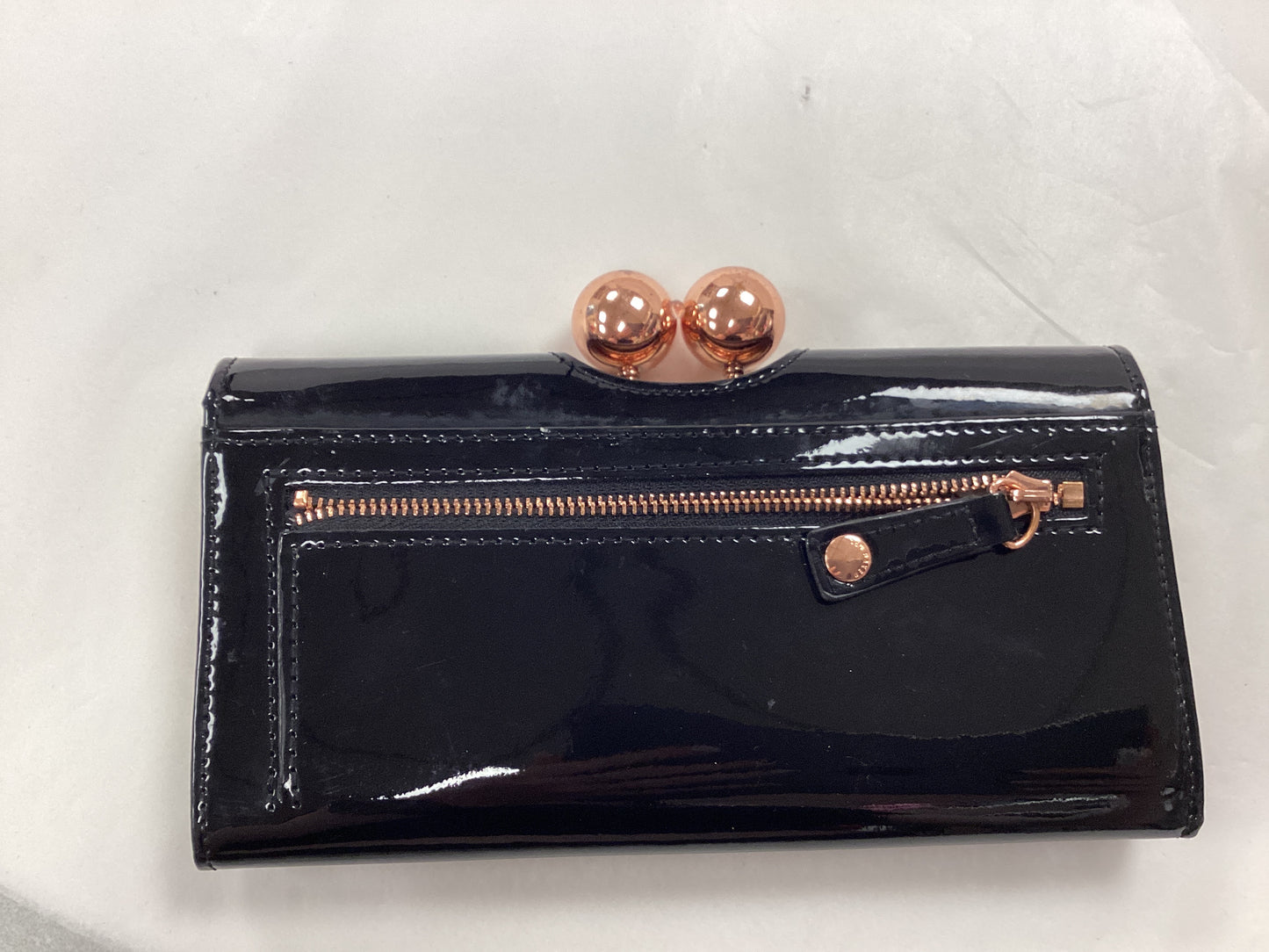 Ted Baker Black Purse with Rosegold Accents