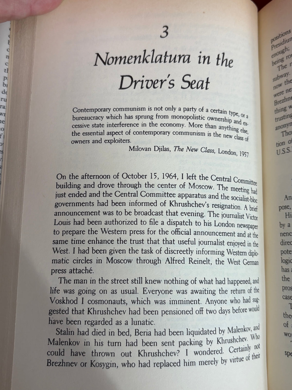 Nomenklatura: Anatomy of the Soviet Ruling Class by Michael Voslensky