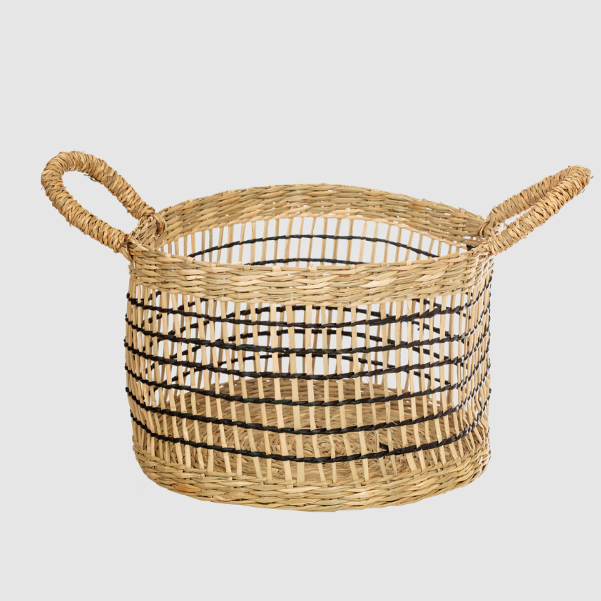 one seagrass basket from the set of 2