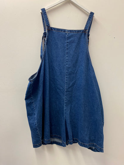 BNWT Lucy and Yak Original Dungaree Shorts Organic denim 32R
