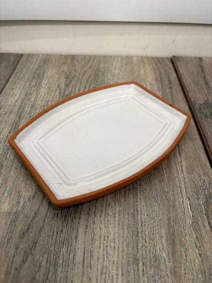 Portuguese Hand-Painted Blue and White Butter Dish