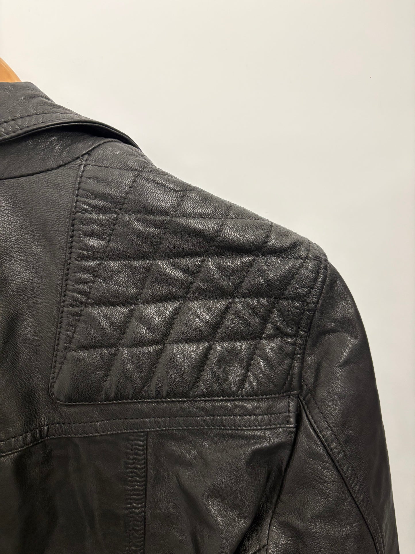 AllSaints Conroy Men’s Leather Biker Jacket Size S