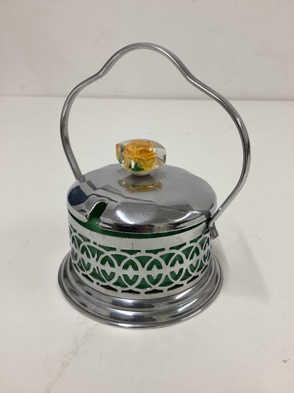 Vintage Milk Glass Preserve Pot