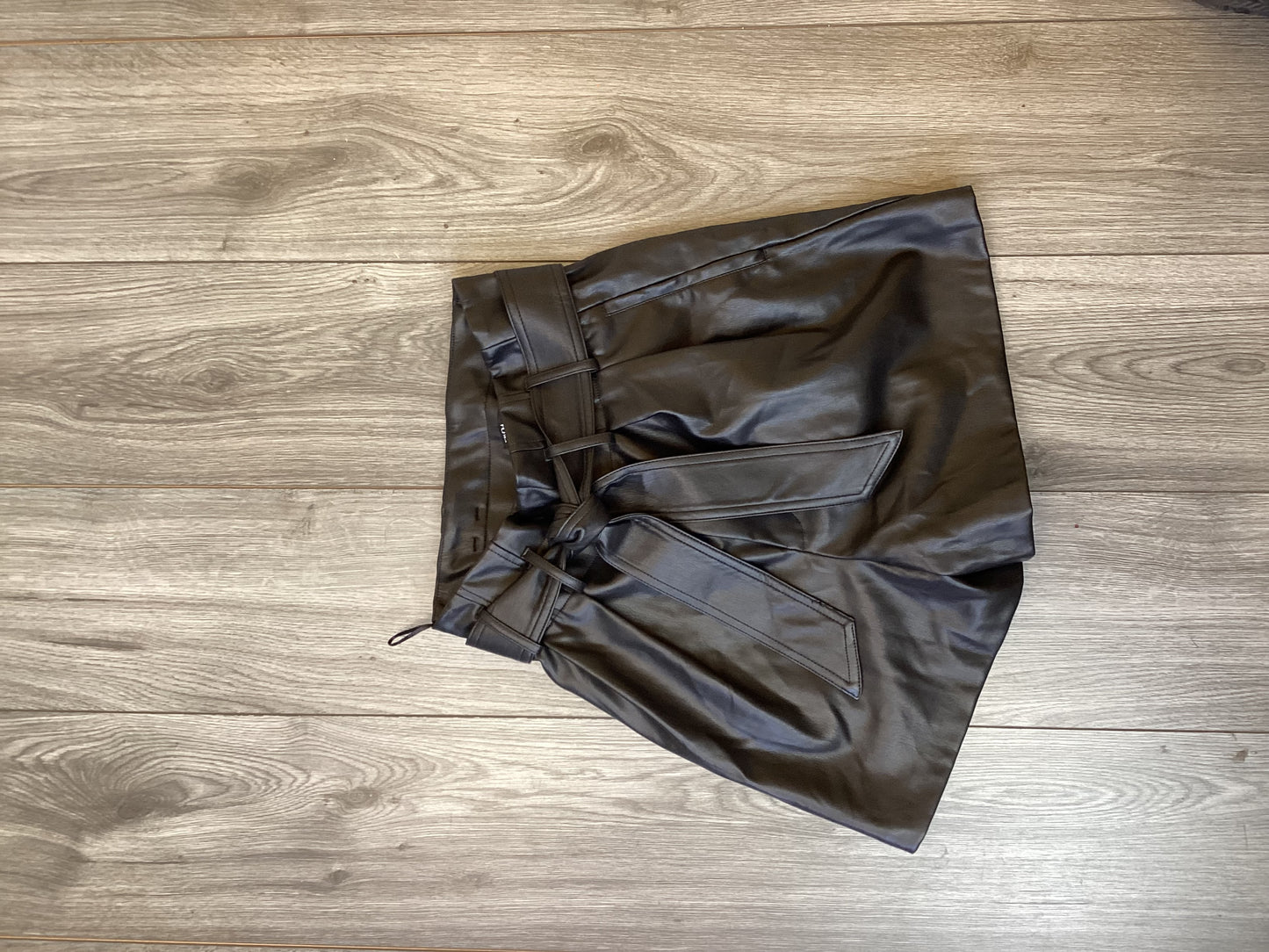 Zara Black Pleather Shorts - Small