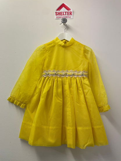 Vintage Yellow Children's Custom-Made Dress by Virginia Williams