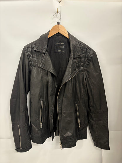 AllSaints Conroy Men’s Leather Biker Jacket Size S