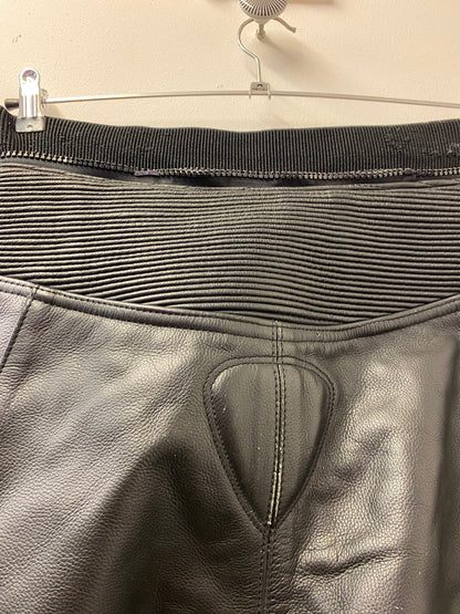 Akito Body Guard CE Protection Leather Biker Trousers Black Size 14