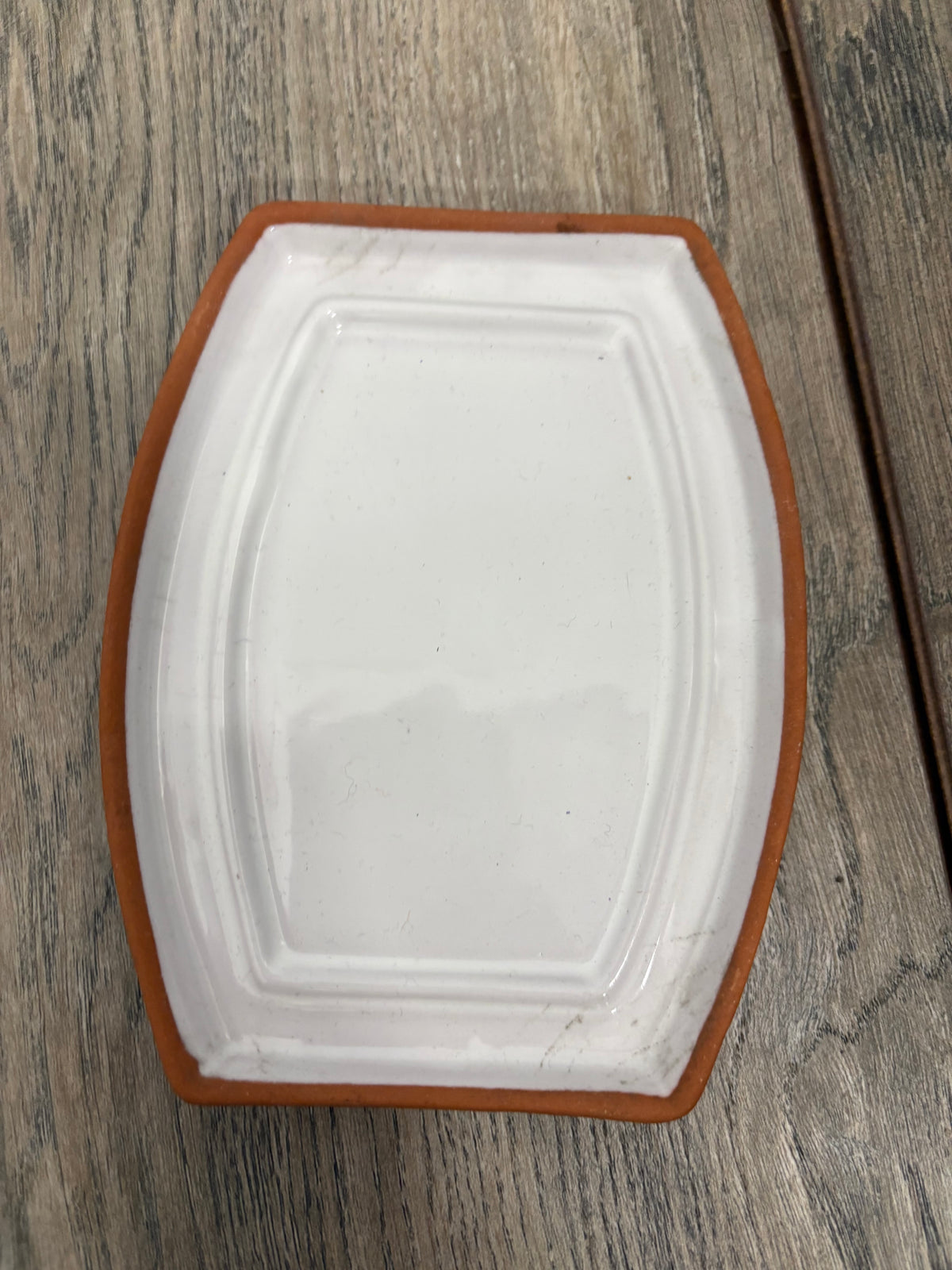 Portuguese Hand-Painted Blue and White Butter Dish