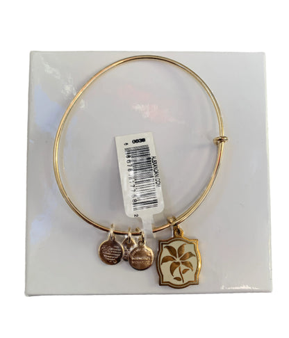 BNIB Alex and Ani Colour Infusion Adjustable Lily Charm Bangle