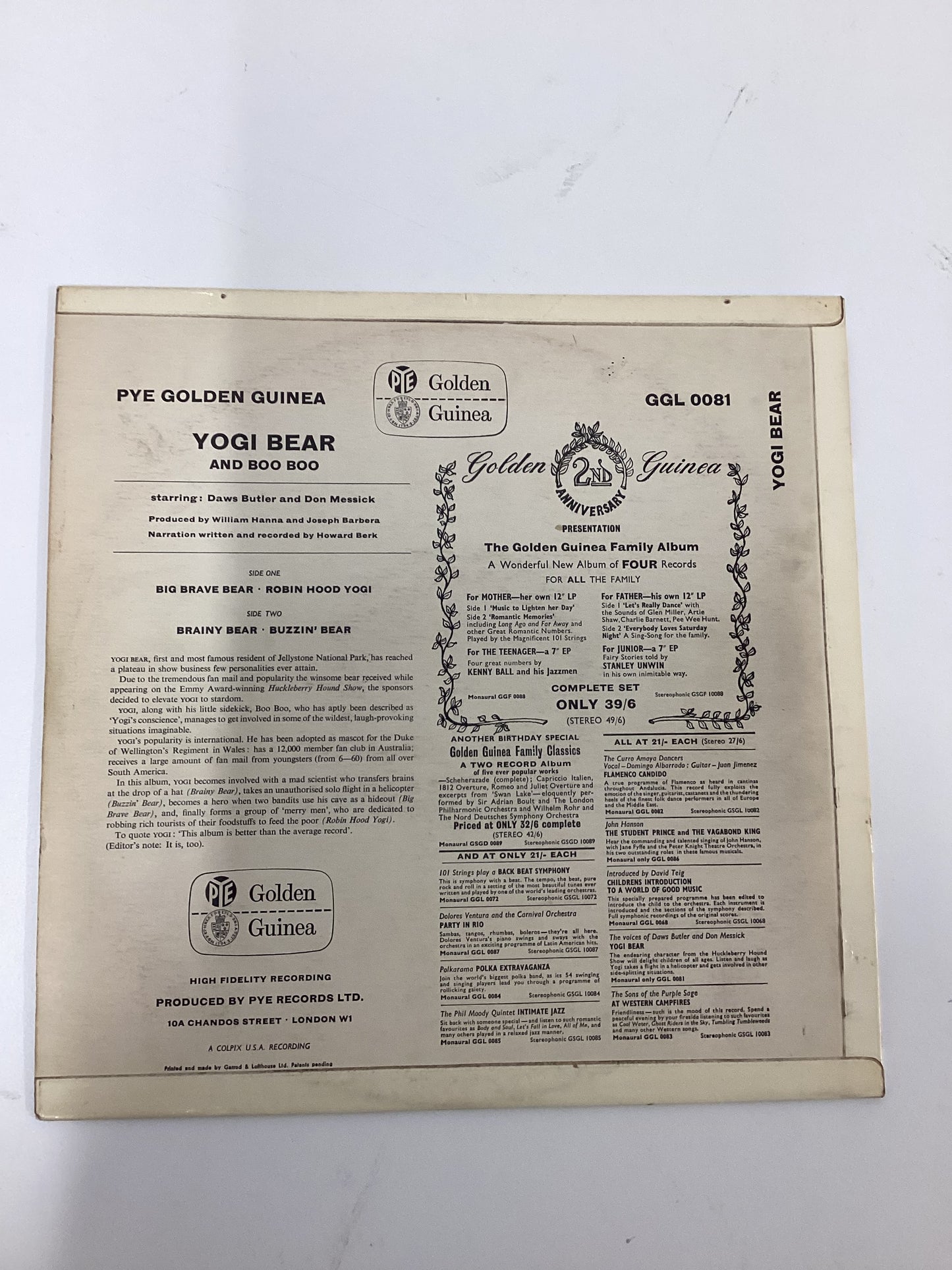 Yogi Bear and Boo Boo LP