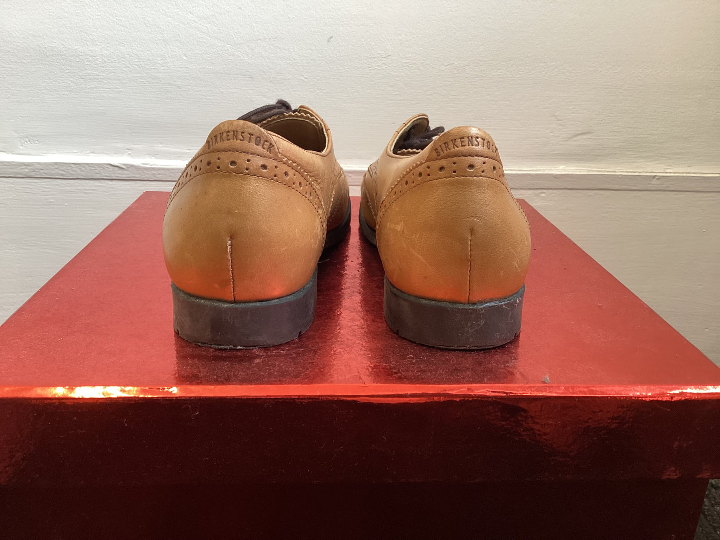 Birkenstock, Beige, Oxford Style Shoe, Size 4, Leather