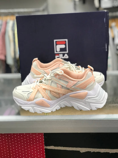 Fila Electrove Chunky Trainer, Peach and White Uk Size 6 Boxed