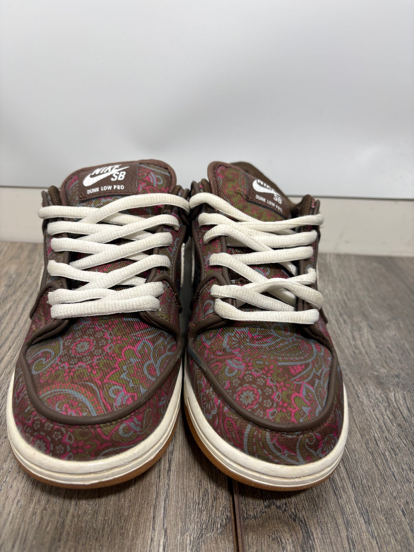 Nike SB Dunk Low Pro Paisley Brown Trainers Size 4.5
