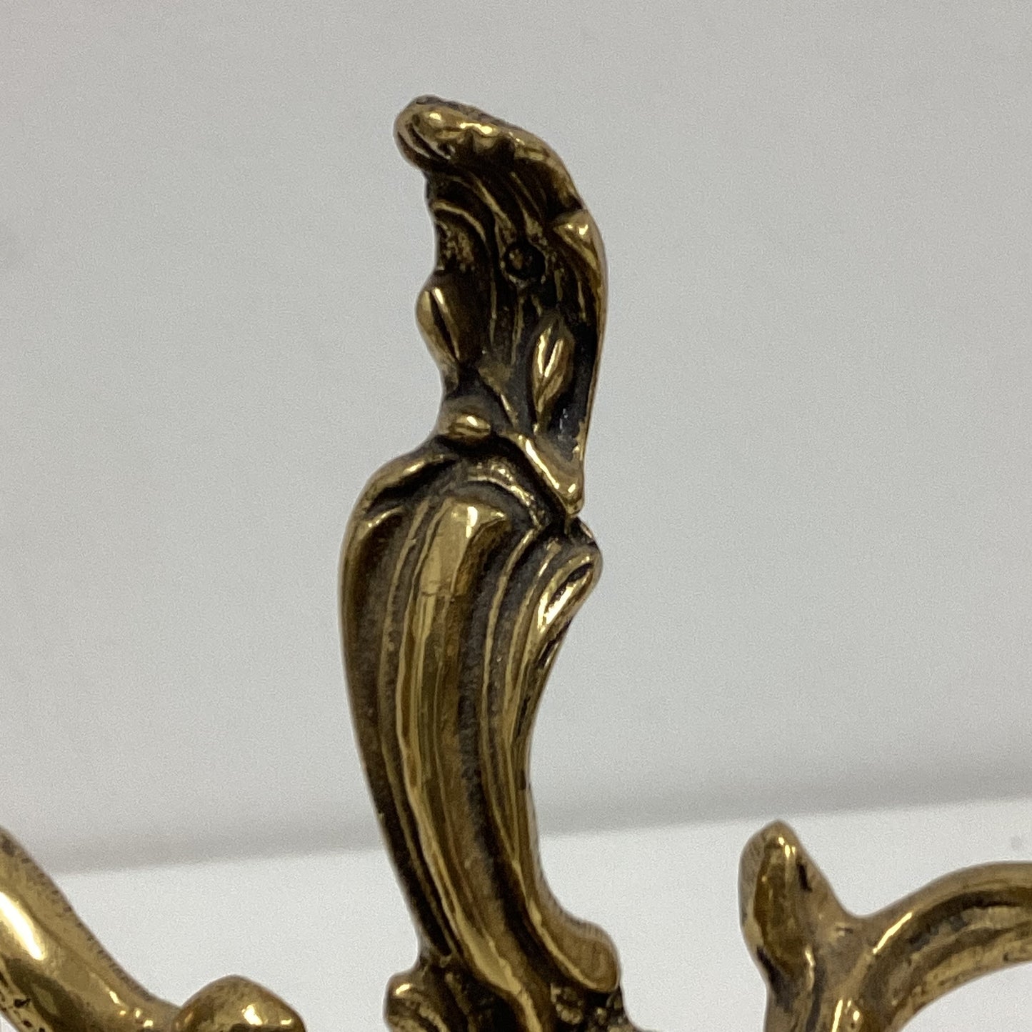 Mid Century Italian Art Nouveau Brass Candelabras 1950s