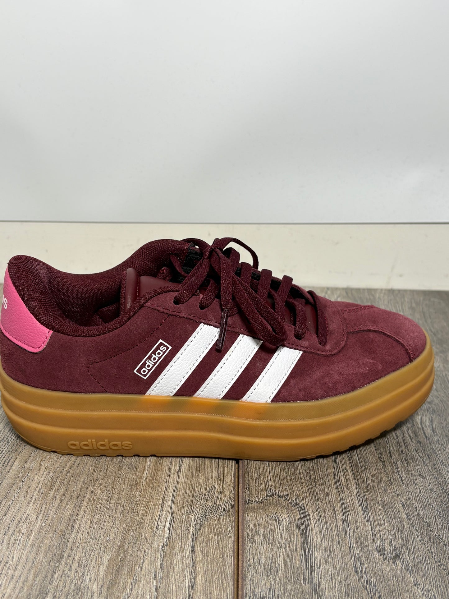 Adidas Womens VL Court Bold Burgundy Trainers Size 3