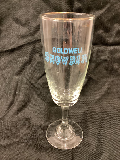 Pair Of Vintage Kitsch Golden Snowball Glasses