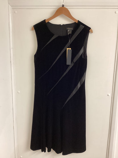 BNWT Donna Karan Black Velvet Dress Size US12/UK 16