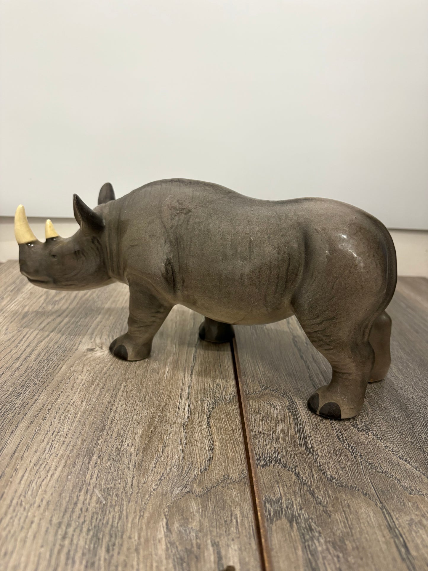 Vintage Melba Ware Ceramic Rhinoceros Figurine