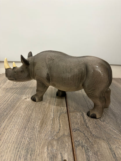 Vintage Melba Ware Ceramic Rhinoceros Figurine