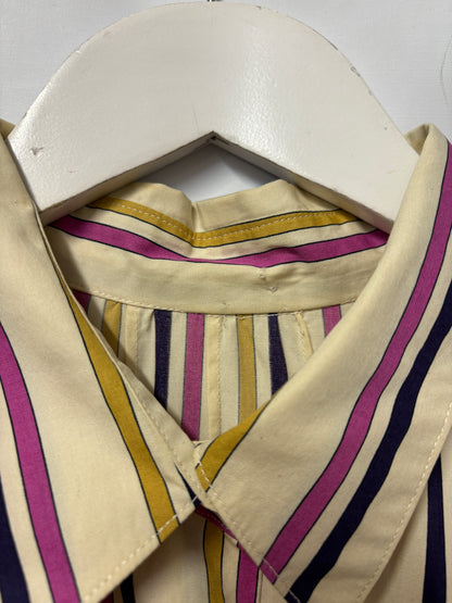 Vintage Multicoloured Striped Shirt Dress