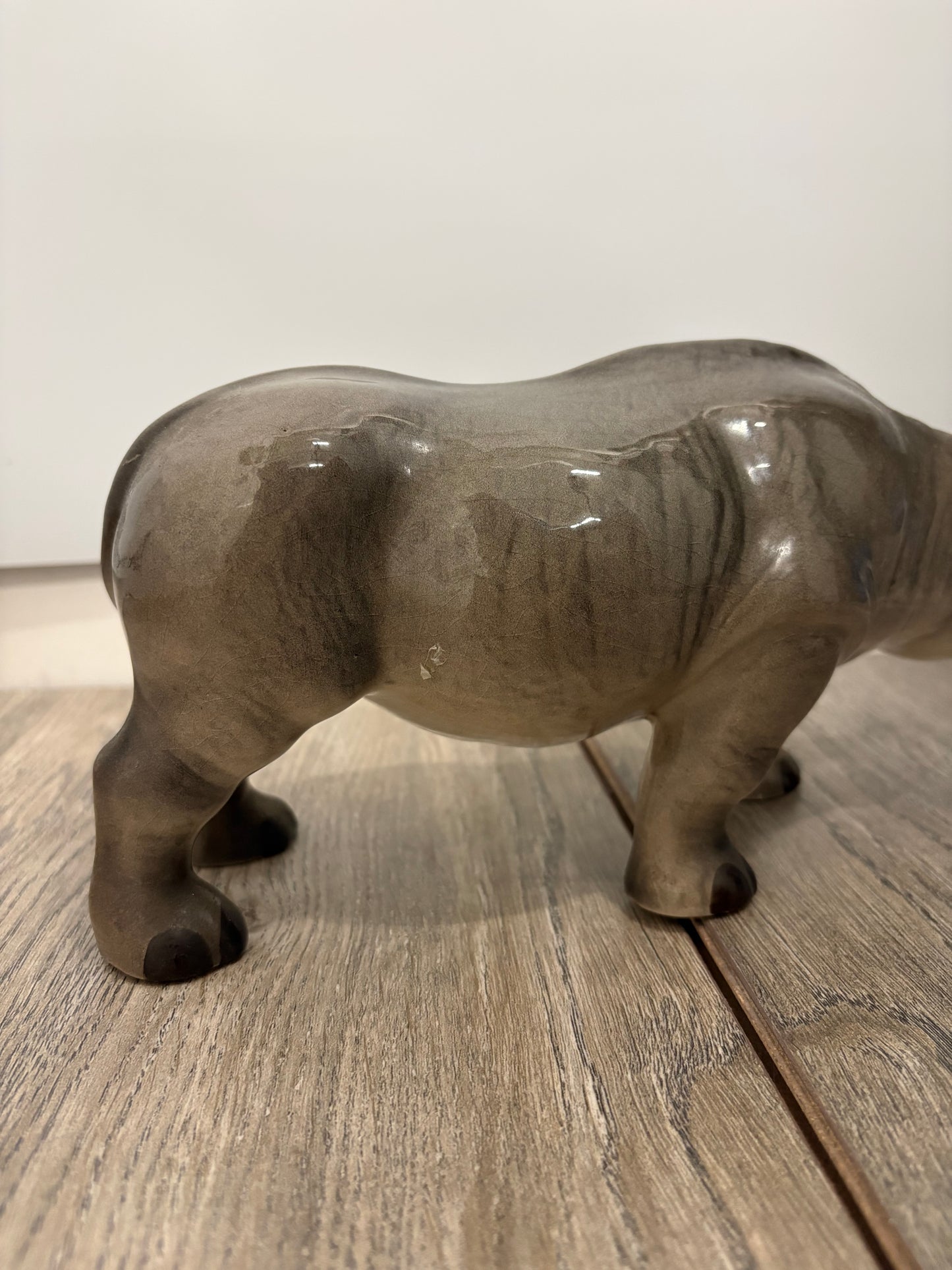 Vintage Melba Ware Ceramic Rhinoceros Figurine