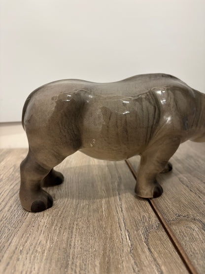 Vintage Melba Ware Ceramic Rhinoceros Figurine