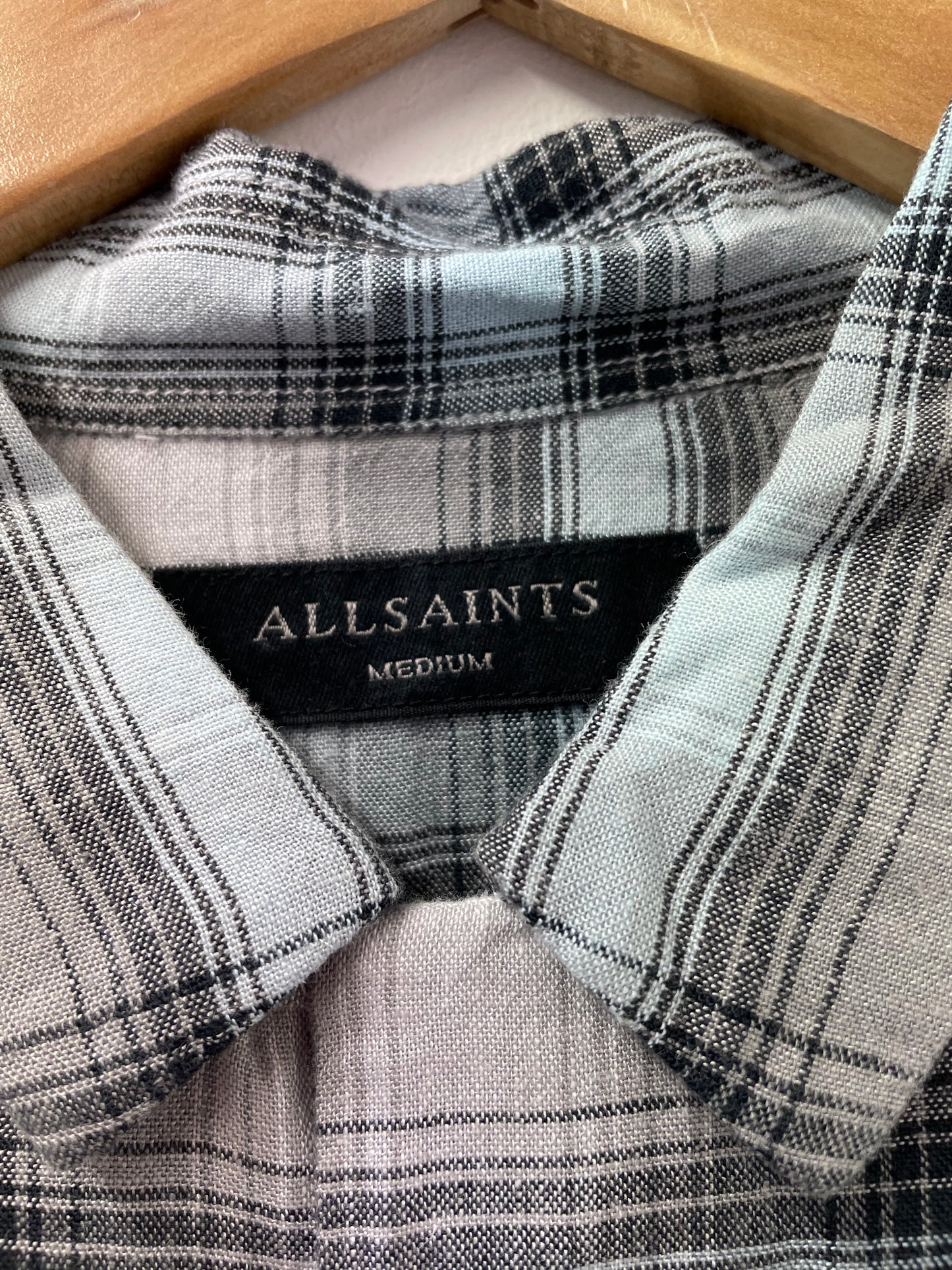 BNWT AllSaints Pondosa Shirt In Aqua Blue Size Medium