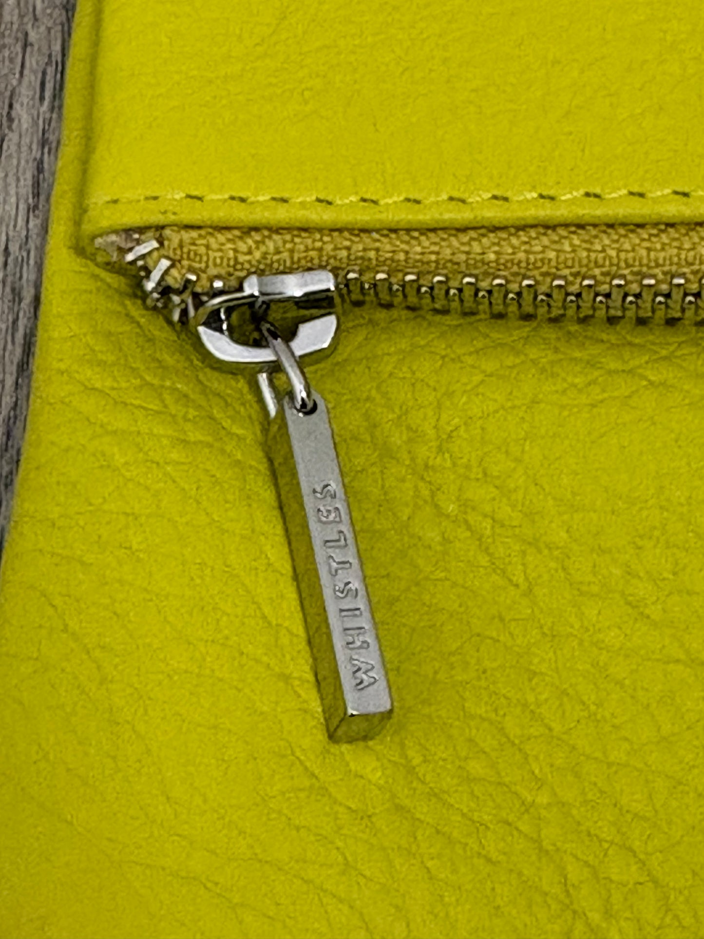 Whistles Chapel Foldover Yellow Clutch Bag